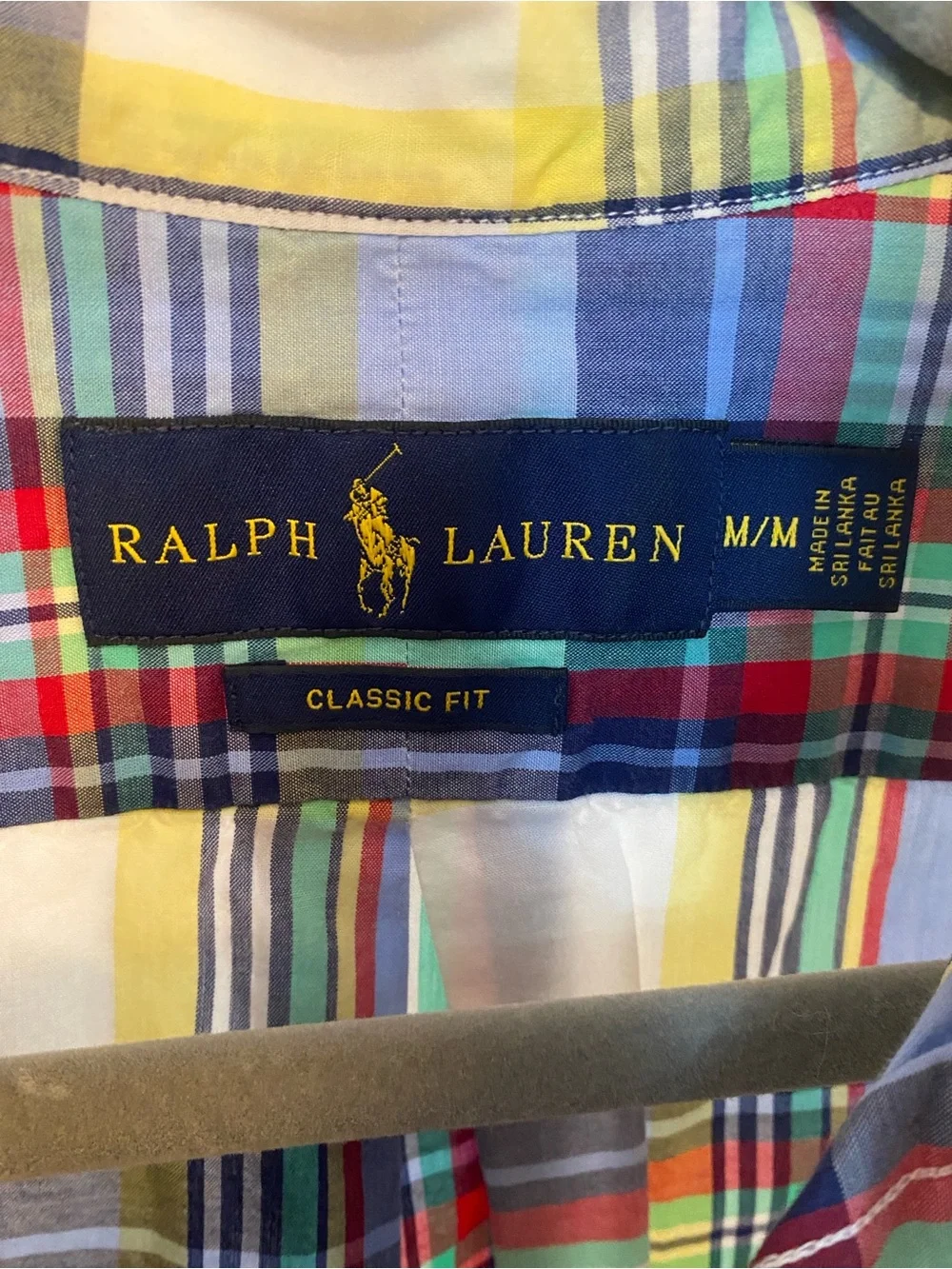 Ralph Lauren Short-Sleeve Plaid Button-Down Shirt - M